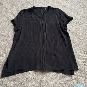 rag & bone Black Textured Short Sleeve Tee
